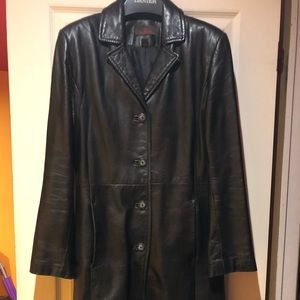 Women’s 3/4 Black Leather Jacket